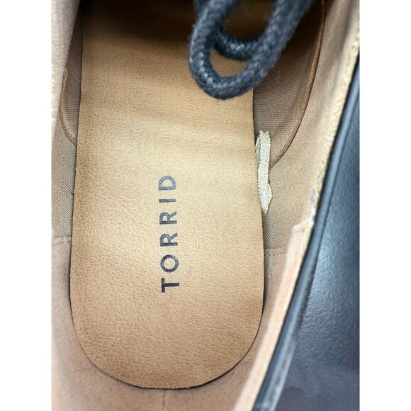 Torrid Wingtip Oxford Womens Size 9.5 WW Black Faux Leather Platform Shoes - Picture 9 of 12